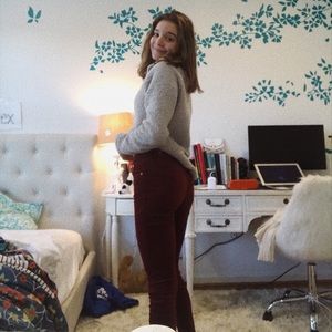 red velvet jeans